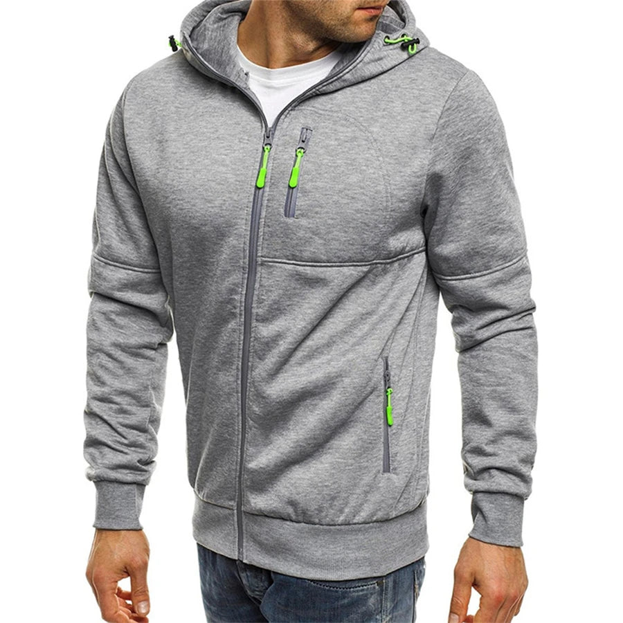 FGKKS Men's Hooded Jackets Coats Zipper Fashion Brand Hoodies Mens Outerwear Casual Hoodies Sweatshirts Male
